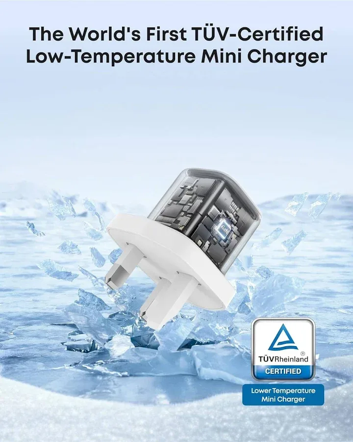 ANKER ZOLO CHARGER 20W PD 3.0 WITH USB C TO USB C CABLE WHITE B2699K21 thumbnail 3