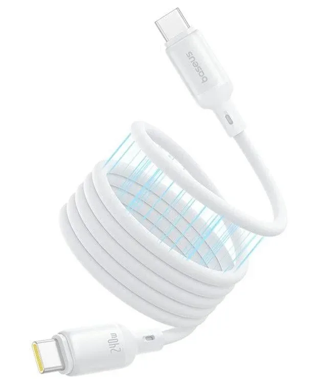 BASEUS PICOGO MAGNETIC LIQUID SILICONE FAST CHARGING CABLE USB C TO USB C 240W 1M BLUE P10376800311 thumbnail 3
