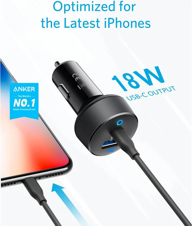 ANKER POWERDRIVE C2 CAR CHARGER PREMIUM CABLE BLACK B2722HF1 thumbnail 6