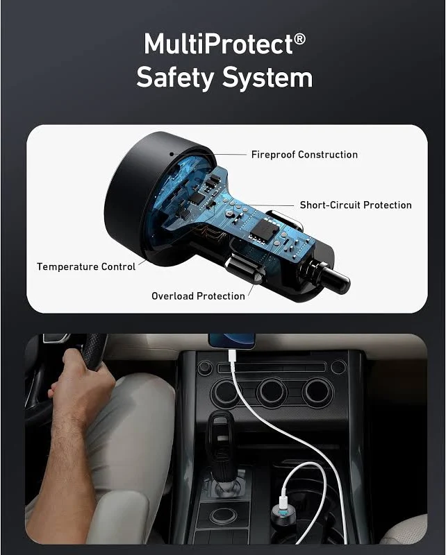 ANKER POWERDRIVE C2 CAR CHARGER PREMIUM CABLE BLACK B2722HF1 thumbnail 4
