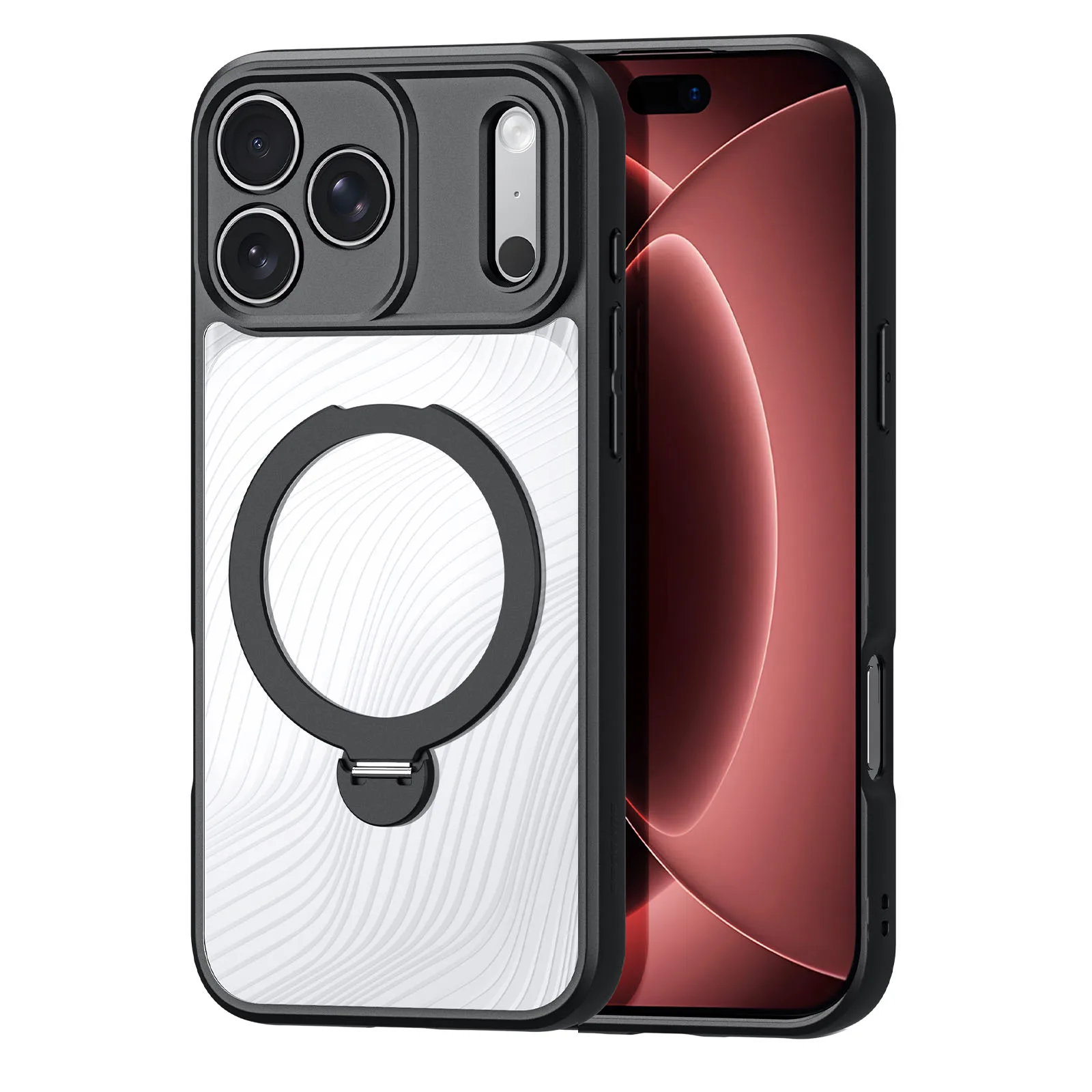 DUX DUCIS IPHONE 17 PRO AIMO MAG CASE WITH MAGNETIC RING BLACK AIMO-0416