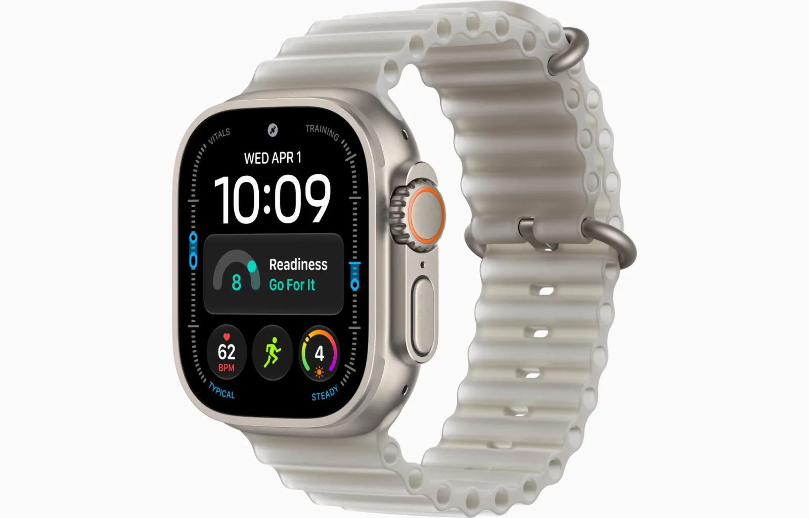 APPLE WATCH ULTRA 4 GPS + CELLULAR 2026 49MM NATURAL TITANIUM CASE WITH TRANSLUCENT GRAY NATURAL TITANIUM OCEAN BAND MJAD4