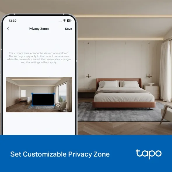 TP-LINK TAPO 2K RESOLUTION INDOOR-OUTDOOR PAN-TILT SECURITY WI-FI CAMERA TAPO C216 thumbnail 3