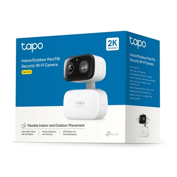 TP-LINK TAPO 2K RESOLUTION INDOOR-OUTDOOR PAN-TILT SECURITY WI-FI CAMERA TAPO C216 thumbnail 2