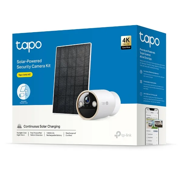 TP-LINK 4K ULTRA HD SOLAR POWERED SECURITY CAMERA KIT TAPO C460 KIT thumbnail 2