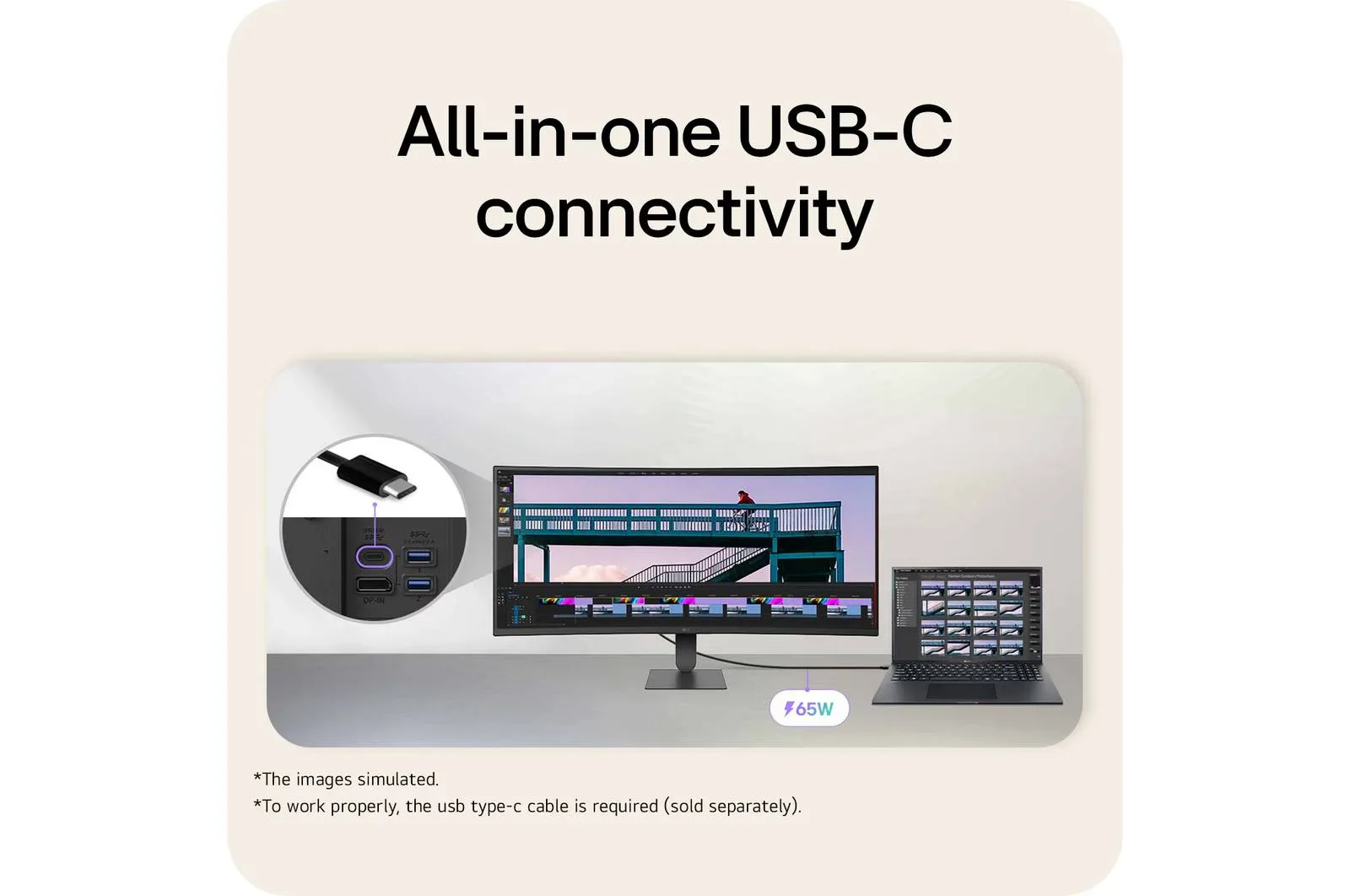 LG 34 INCH ULTRAWIDE WQHD CURVED GAMING MONITOR WITH USB-C 144HZ 34U640B thumbnail 9