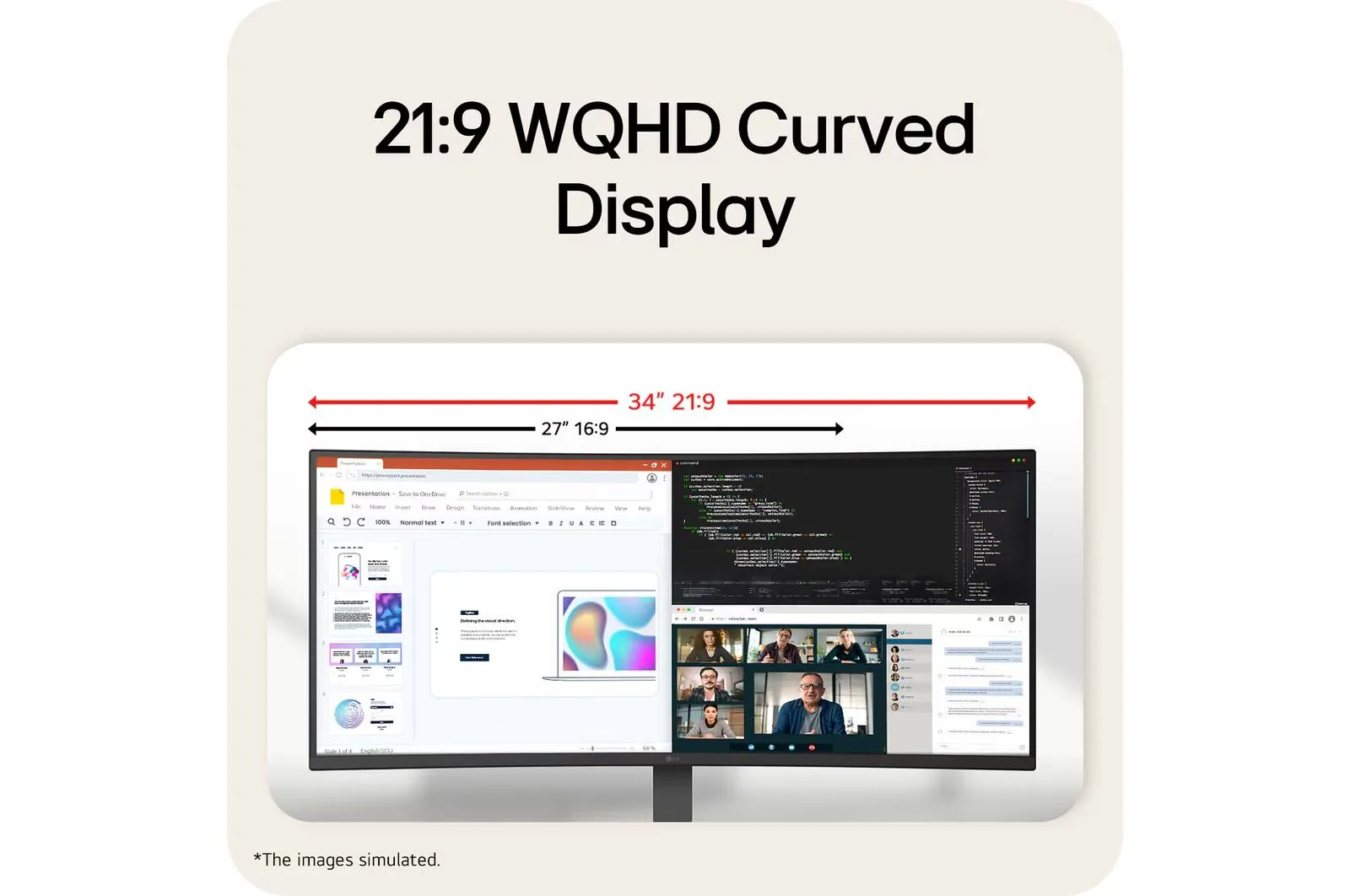 LG 34 INCH ULTRAWIDE WQHD CURVED GAMING MONITOR WITH USB-C 144HZ 34U640B thumbnail 6