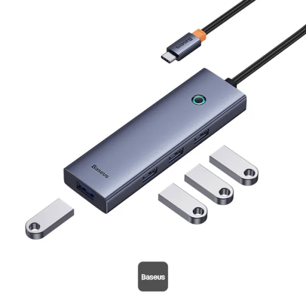BASEUS 4-PORT EXPANSION USB-C HUB BS-OH108 GRAY