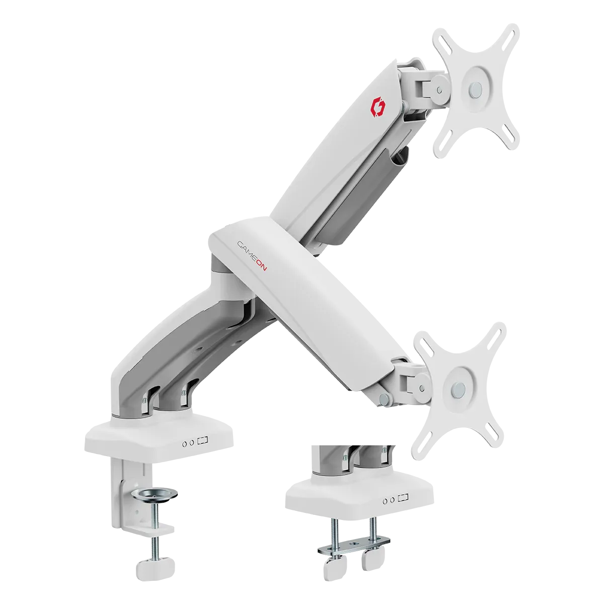 GAMEON DUAL MONITOR ARM FOR GAMING AND OFFICE USE WHITE GO-5450