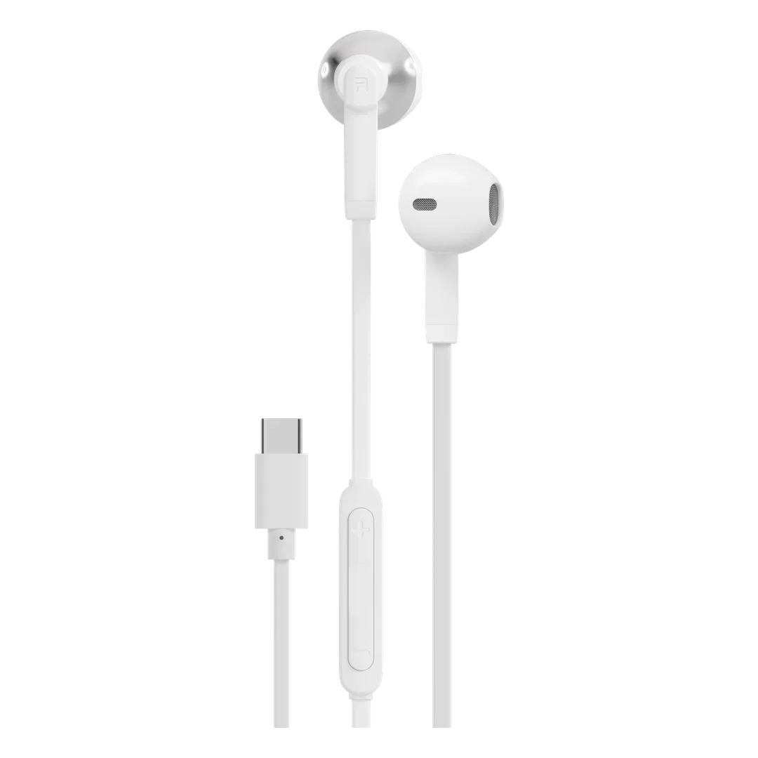PORODO SOUNDTEC TRACE SEMI IN EAR STEREO EARPHONES WHITE PDST6404WH