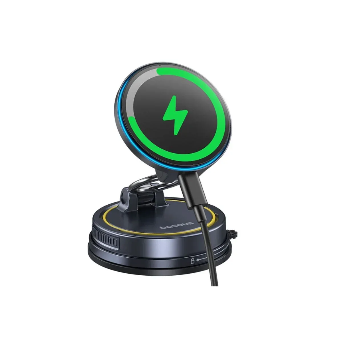 BASEUS PRIME TRIP VC2 FLEX PRO MAGNETIC WIRELESS CAR CHARGER MOUNT SUCTION CUP COSMIC BLACK C0013F01