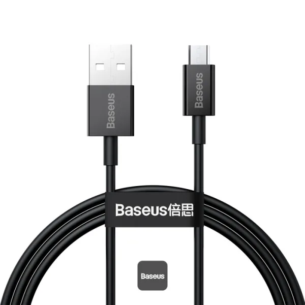 BASEUS SUPERIOR SERIES FAST CHARGING DATA CABLE USB TO MICRO 2A BLACK CAMYS-A01