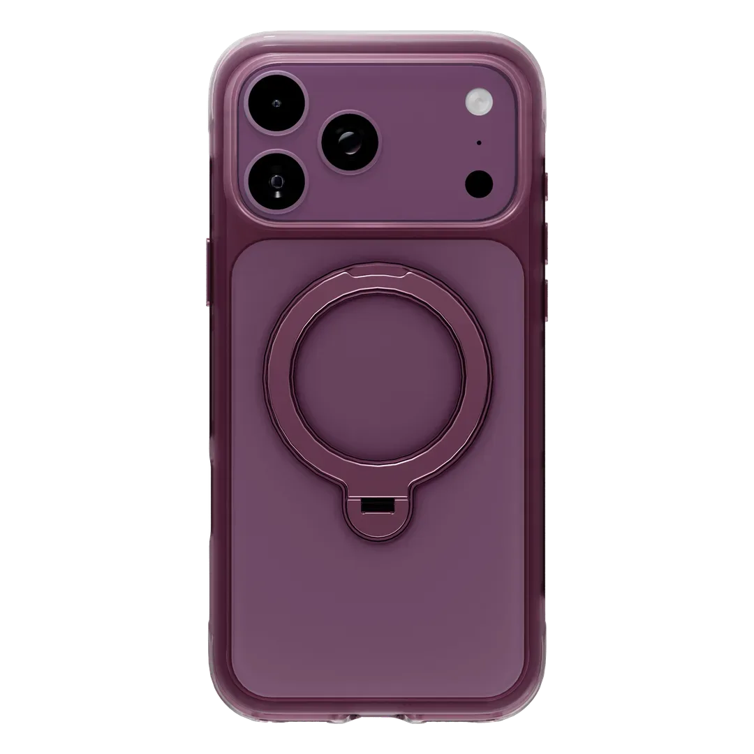 LEVELO IPHONE 18 PRO SOUL 360 KICKSTAND HYBRID PC TPU CONSTRUCTION CASE BURGUNDY LVLSOLTPUPCC18PBUR