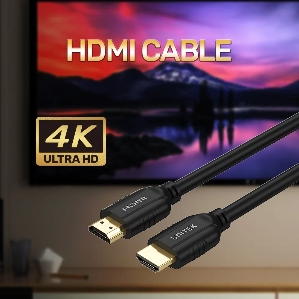 UNITEK 4K 60HZ HDMI CABLE 3M BLACK C11079BK-3M thumbnail 3