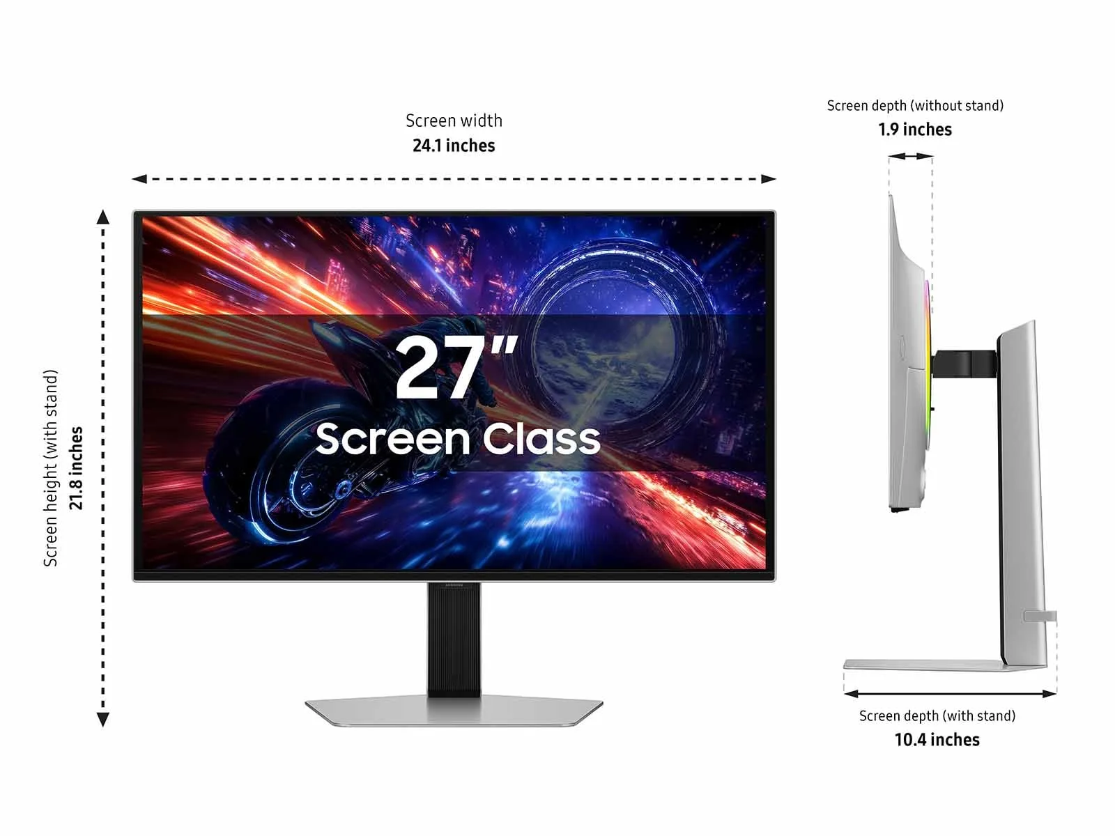 SAMSUNG ODYSSEY GAMING 27 INCH MONITOR G6 G60SF OLED  LS27FG602SMXUE thumbnail 2