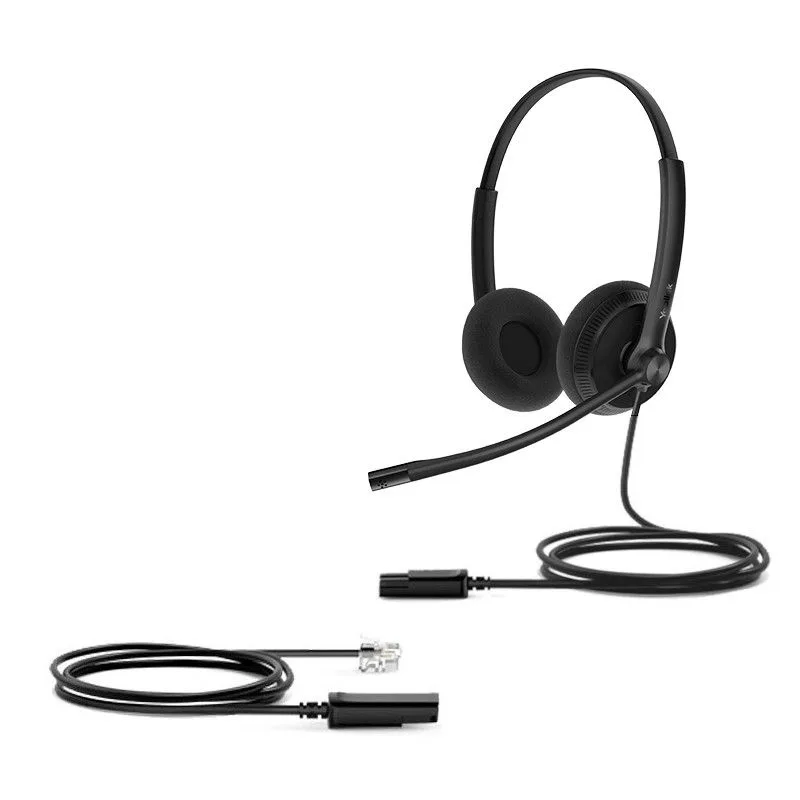 YEALINK DUAL LITE QD TO RJ9 WIRED HEADSET YHS34