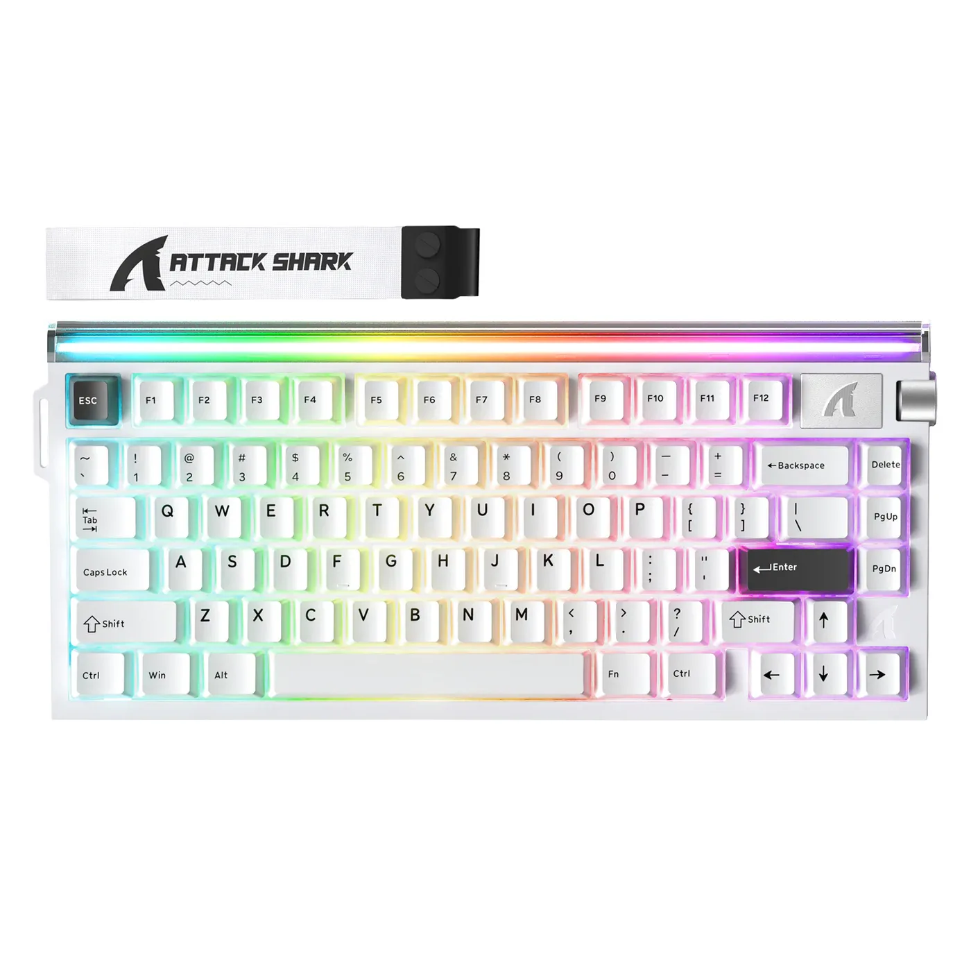 ATTACK SHARK HE RGB WIRED MECHANICAL KEYBOARD PURPLE MANDREL SWITCH ARABIC STARLIGHT WHITE R85