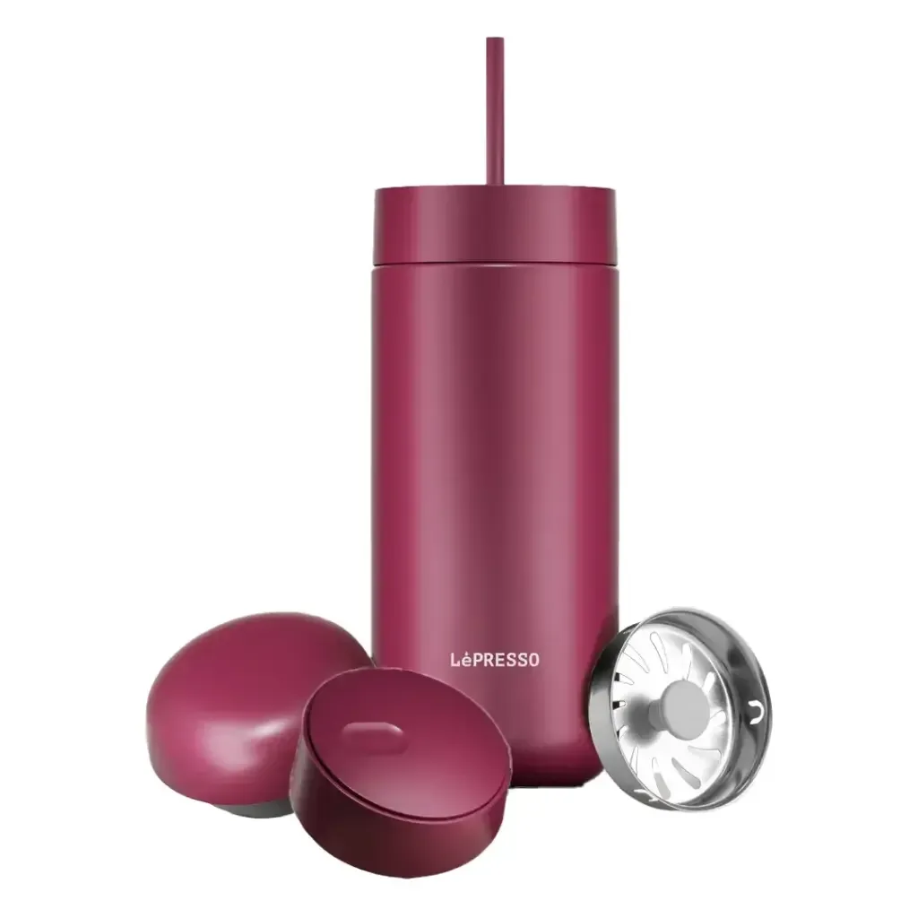 LEPRESSO TRIPLE QUENCH 3 IN 1 LID TUMBLER MAROON LPCFFTQ0063MRN