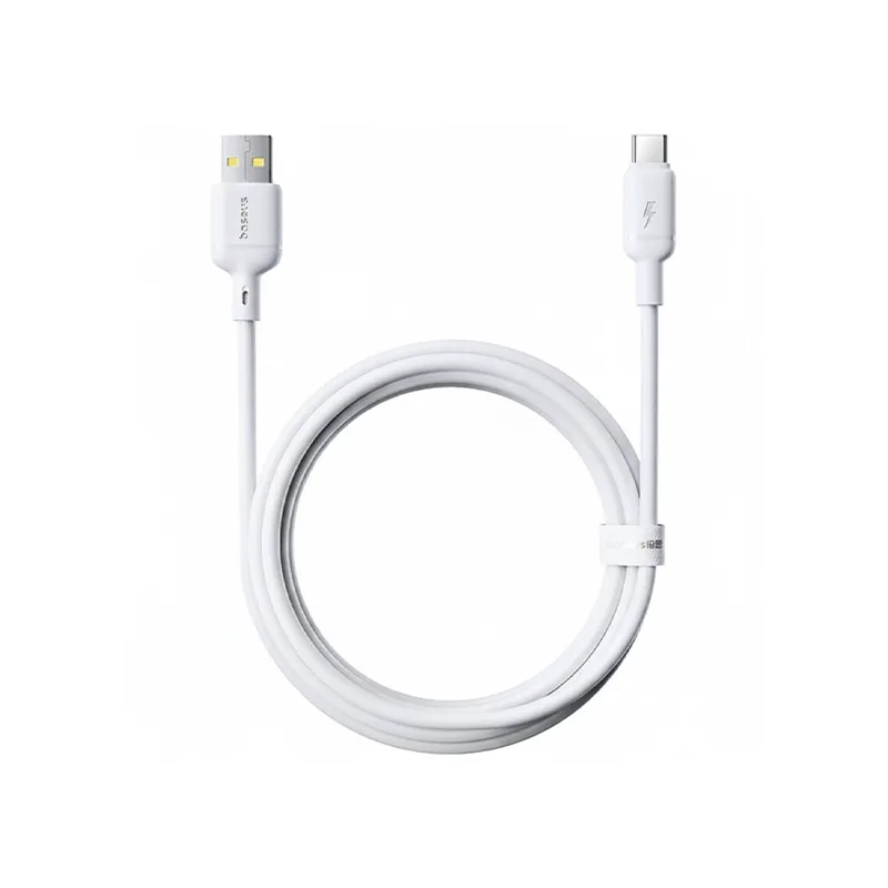 BASEUS SILKY FAST CHARGING CABLE USB A TO USB C 5V 3A 2M MOON WHITE P10377703213