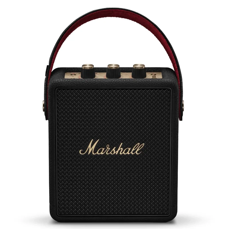 MARSHALL STOCKWELL III PORTABLE BLUETOOTH SPEAKER BLACK AND BRASS STOCKWELL3-BK-BRS