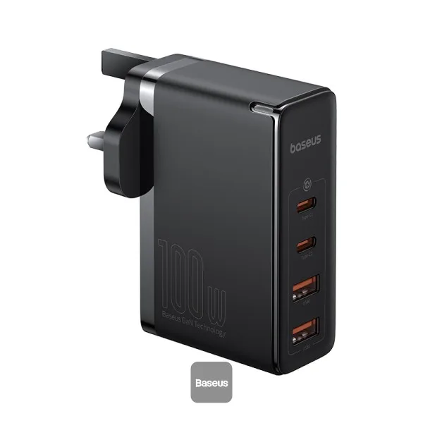 BASEUS GAN5 PRO  FAST CHARGING  2C+2U 100W UK CLUSTER BLACK P10110829113