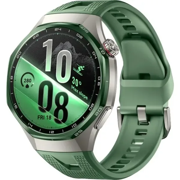 HUAWEI WATCH GT 7 PRO 46MM TITANIUM ALLOY CASE GREEN EASYCROSS FLUOROELASTOMER STRAP 55020JTE