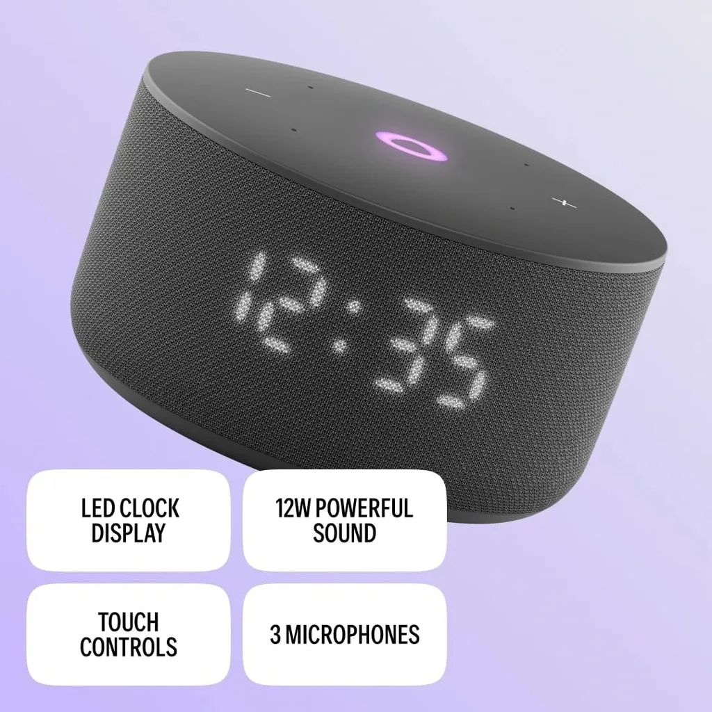 YASMINA MINI AI SPEAKER BLACK Y-00027 thumbnail 5
