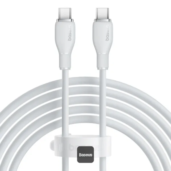 BASEUS PUDDING SERIES FAST CHARGING TYPE C TO TYPE C 5A 100W CABLE 1.2M STELLAR WHITE P10355702221