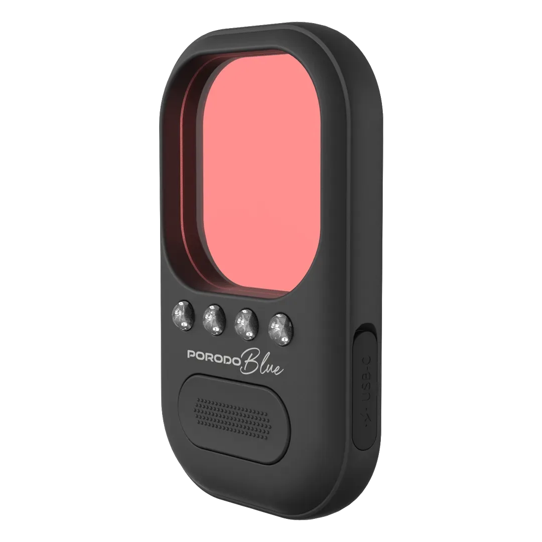 PORODO BLUE RUBIN INFRARED HIDDEN CAMERA DETECTOR WITH SILICONE SUCTION CUP BLACK PBYYS799BK