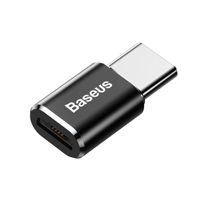 BASEUS MINI MICRO FEMALE TO TYPE -C MALE CONVERT BLACK CAMOTG-01 thumbnail 2