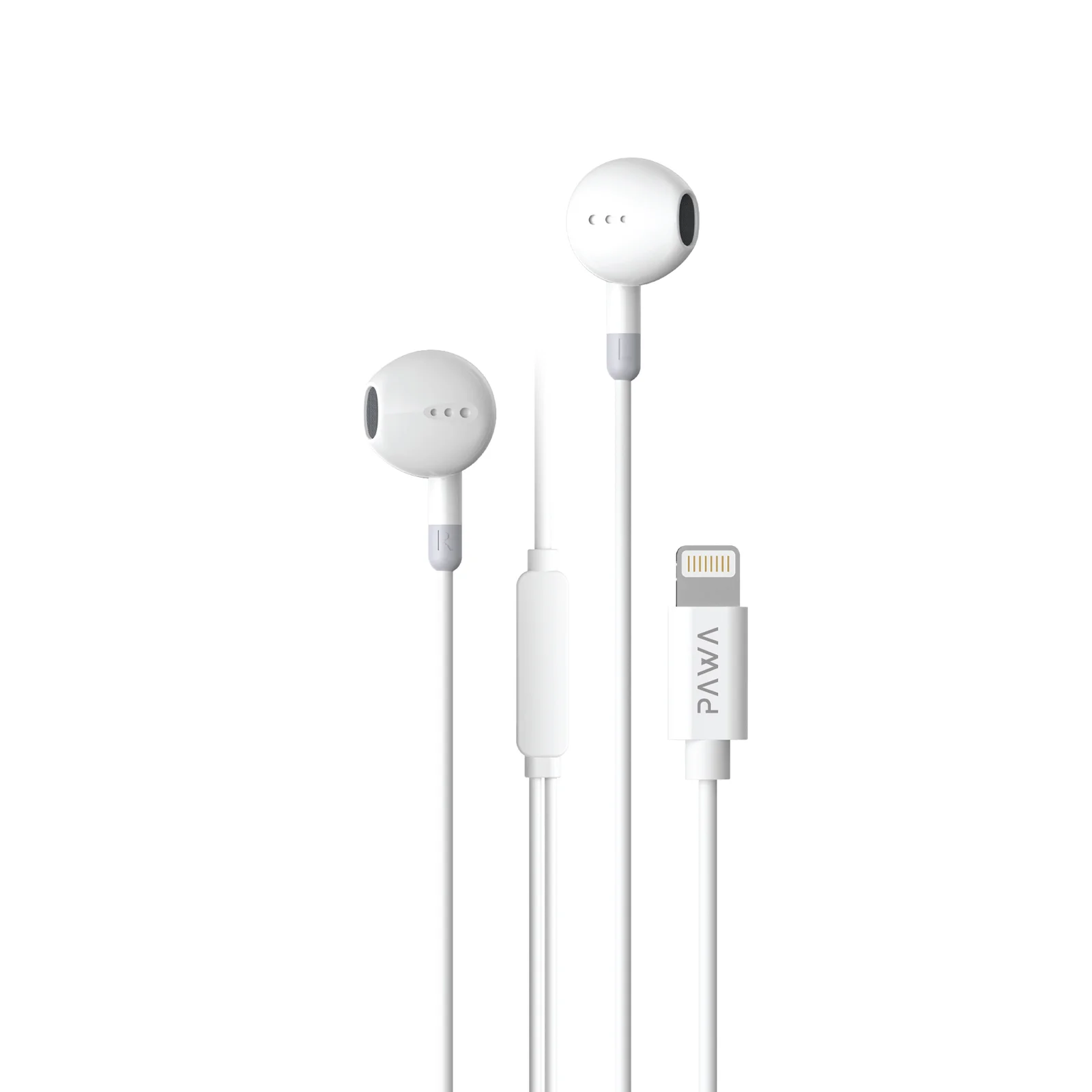PAWA CHORDS LITE EDITION STEREO EARPHONE WITH LIGHTNING CONNECTOR WHITE PW-LTEP25-WH thumbnail 2
