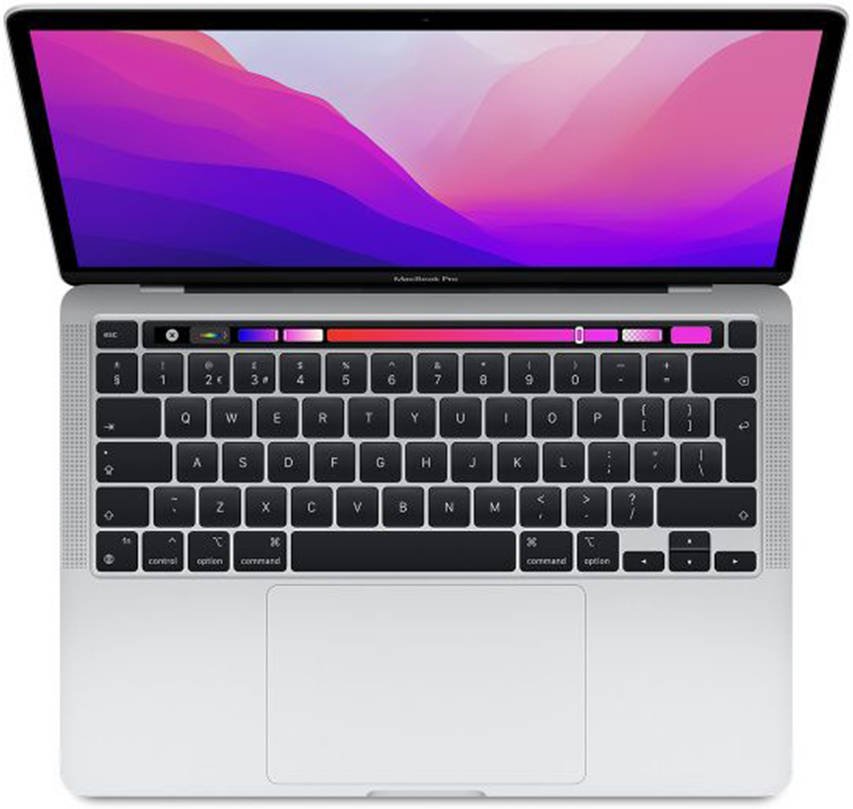 APPLE MACBOOK PRO 13 INCH M2 CHIP 8 CORE CPU 10 CORE GPU 8GB 256GB SILVER MNEP3 ARABIC thumbnail 2