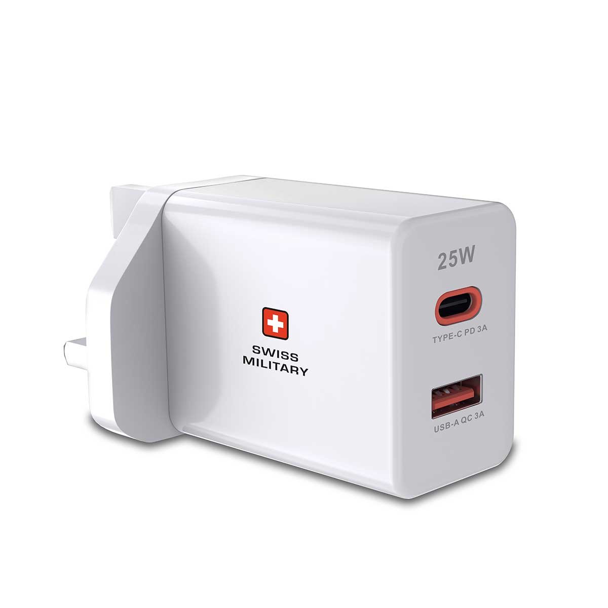 SWISS MILITARY 25W PD POWER STATION SUPER FAST CHARGER WHITE thumbnail 2
