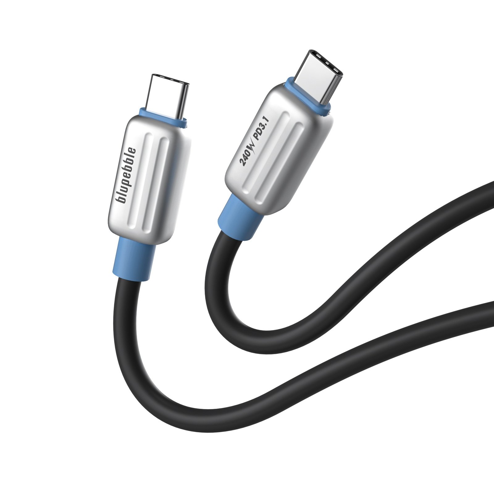 BluPebble PowerFlow: High-Speed USB-C to USB-C Cable (240W, 2-Meter) thumbnail 2