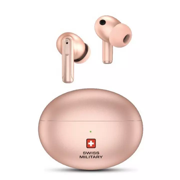 SWISS MILITARY VICTOR 3 ACTIVE NOISE NC ENC WIRELESS EARBUDS PINK thumbnail 2