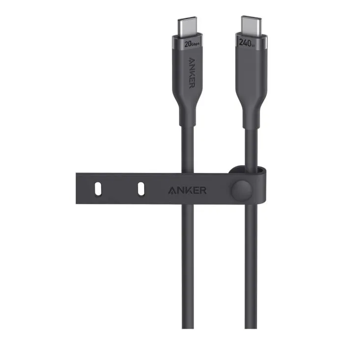 ANKER USB-C TO USB-C CABLE 3FT 240W 20 GBPS BIO-BASED BLACK A80N1H11 thumbnail 2