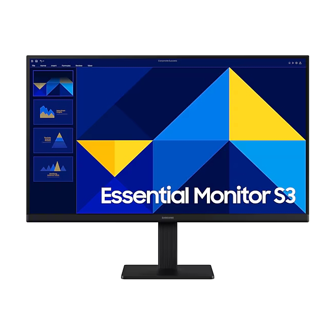 SAMSUNG MAINSTREAM MONITOR 24 INCH FLAT FHD IPS PANEL EYE SAVER 100HZ HDMI D SUB LS24D300GAMXUE thumbnail 2