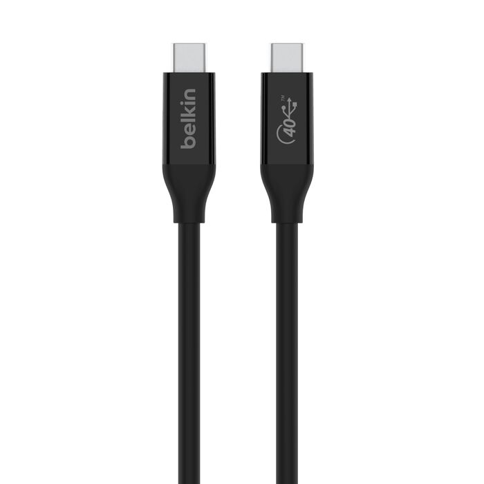 BELKIN CONNECT USB C TO USB C 100W USB 4 CABLE 0.8M BLACK INZ001BT0.8MBK thumbnail 2