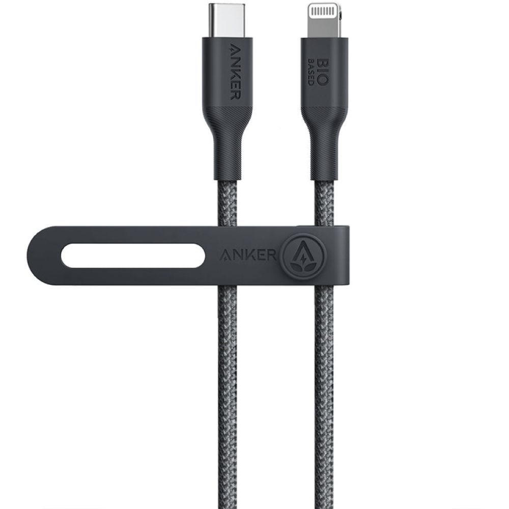 ANKER 542 USB C TO LIGHTNING BIO NYLON CABLE 3FT BLACK A80B5H11 thumbnail 2