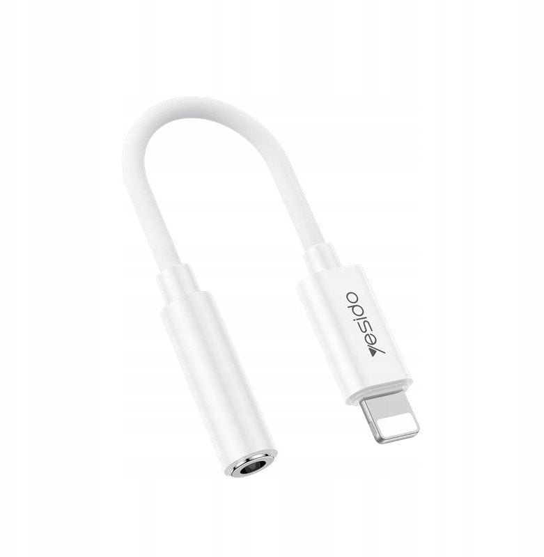 YESIDO LIGHTNING TO 3.5MM FEMALE AUX AUDIO CABLE 30CM WHITE YAU44 thumbnail 2