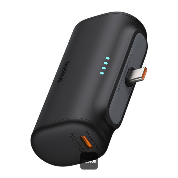 BASEUS COMPACT FAST CHARGING POWER BANK TYPE C EDITION 5000MAH 20W CLUSTER BLACK P10068306113-00-BK thumbnail 2