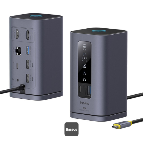 BASEUS SPACEMATE SERIES 10 IN 1 MAC DOCKING STATION SPACE GREY B00568102813-00-GY thumbnail 2