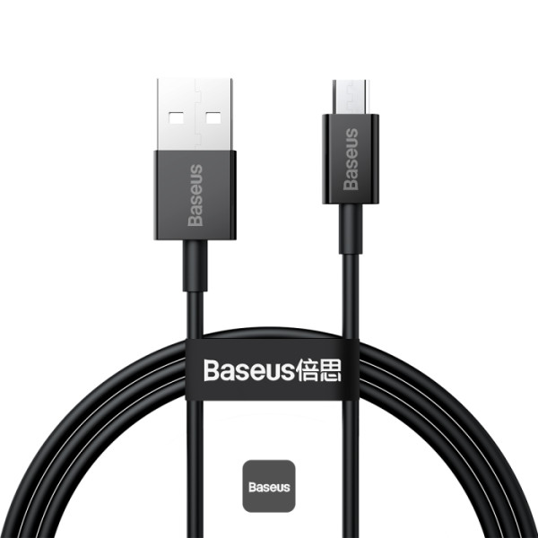 BASEUS USB TO MICRO 2A DATA CABLE 1M BLACK thumbnail 2