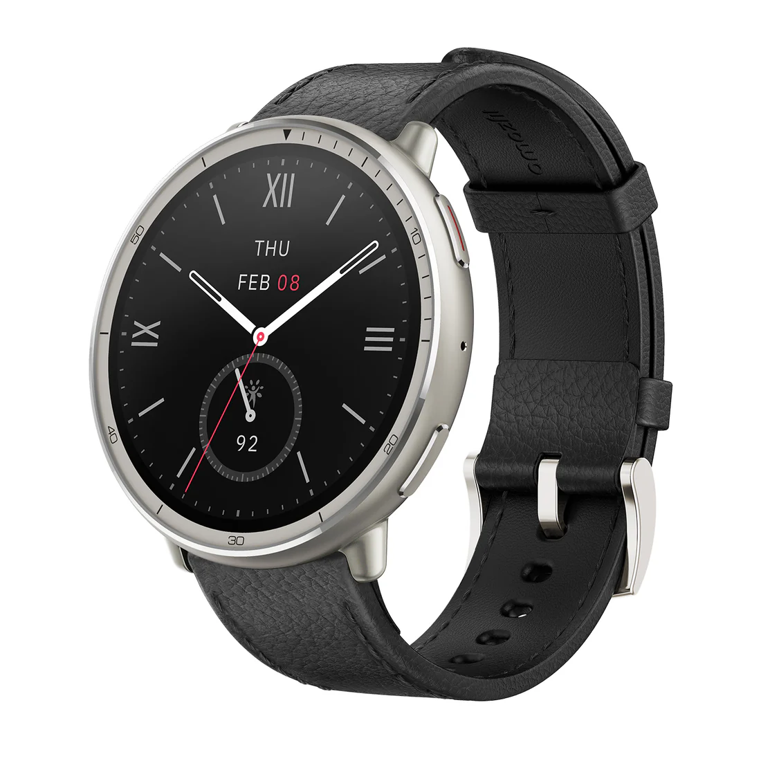 AMAZFIT ACTIVE 2 ROUND SMART WATCH LEATHER BLACK thumbnail 2