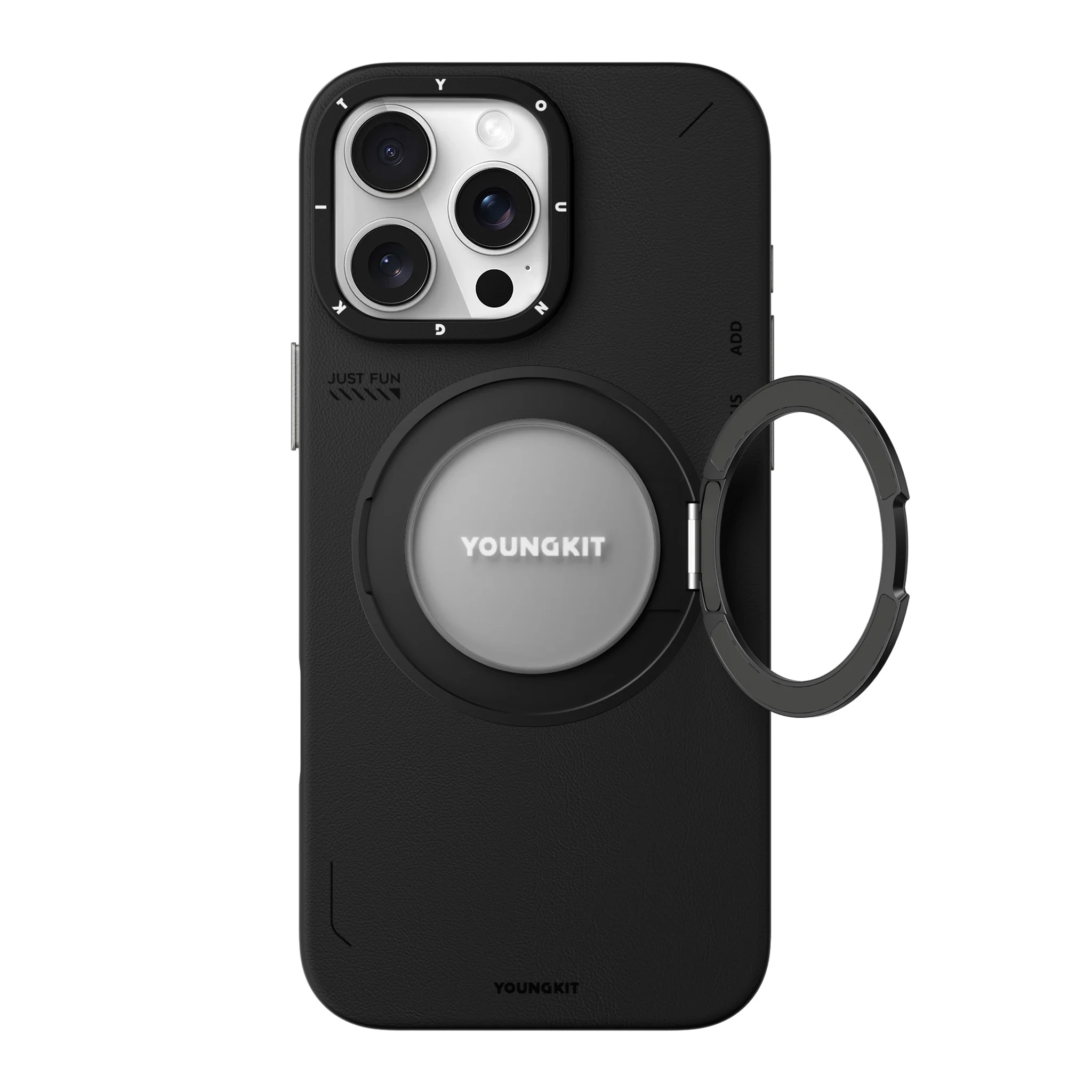 YOUNGKIT IPHONE 16 PRO LEATHER CASE BLACK KJPZHJ001 thumbnail 2