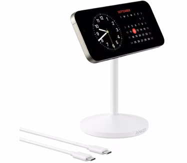 ANKER MAGGO ULTRA FAST QI2 WIRELESS CHARGER STAND WITH USB-C CABLE WHITE A25X1H21 thumbnail 2