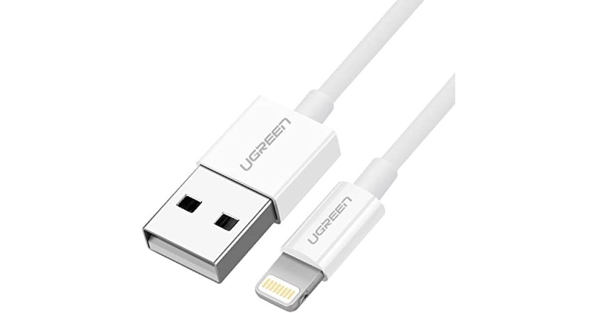 UGREEN USB-A TO LIGHTNING CABLE 2M WHITE 20730 thumbnail 2