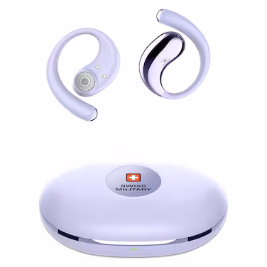 SWISS MILITARY DELTA 7 OPEN EAR HEADPHONE RICH BASS FULL AMBIENCE PURPLE  SM-TWS-DELTA7-PPL thumbnail 2