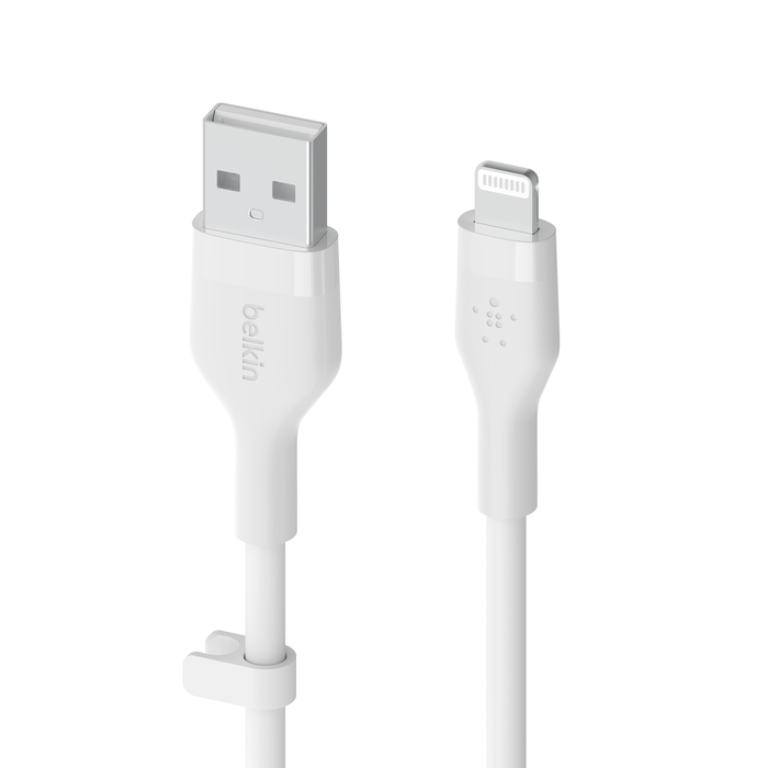 BELKIN BOOST CHARGE FLEX USB A CABLE WITH LIGHTNING CONNECTOR 1M WHITE CAA008BT1MWH thumbnail 2