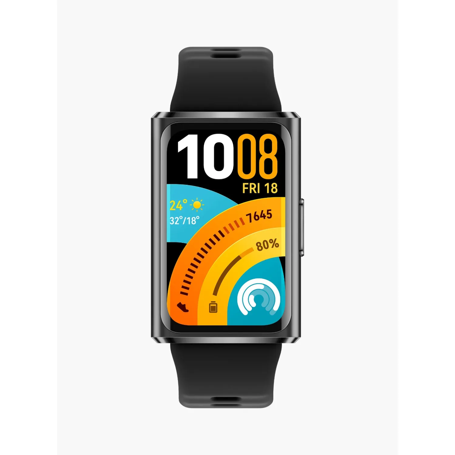 HUAWEI BAND 11 PRO MATTE BLACK ALUMINUM ALLOY CASE BLACK FLUOROELASTOMER STRAP CDY-B49 thumbnail 2